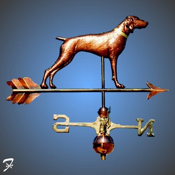 SWEN Products Hand Made German Short Hair Dog Flat Post Mount Weathervane ~New~ 