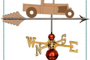 1933 Ford Pickup Hot Rod Weathervane; Armijo Residence – completed