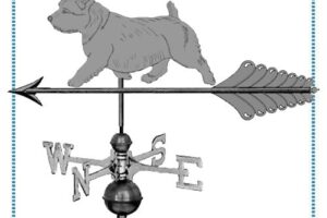 Norwich Terrier Weathervane; Carlino Estate – completed