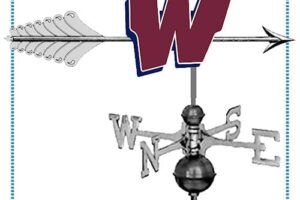 W Logo Weathervane; Westboro High school – completed