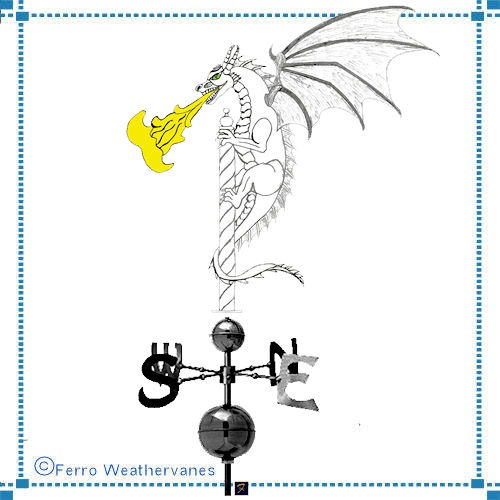 Western Dragon Weathervane; Coleman Residence – completed