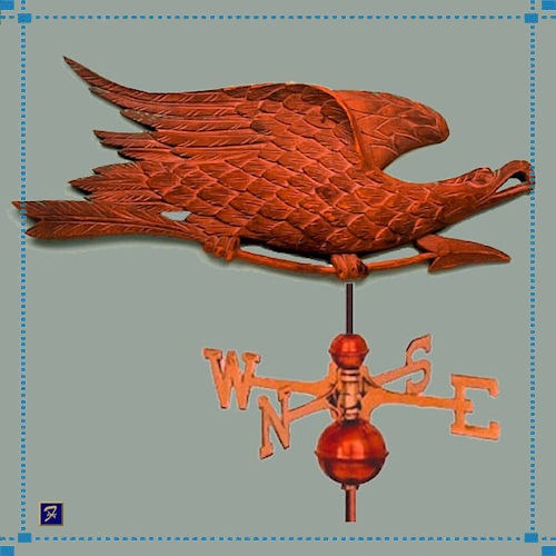 Folk Art Eagle Weathervane; Orjada Residence – completed