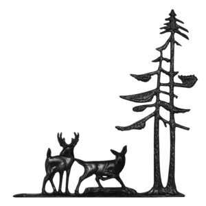 30″H Aluminum Deer & Pines Weathervane
