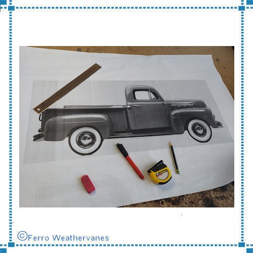 1952 Ford Pickup Truck Weathervane, Parker Residence